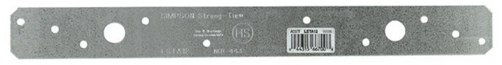 413aNnh5rcL.jpg Simpson Strong-Tie Galvanized Strap Tie - Image 1