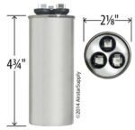 Genteq Round Capacitor 40/5 UF, 440V - Image 3