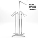 Chrome 4 Way Clothing Rack - Image 2