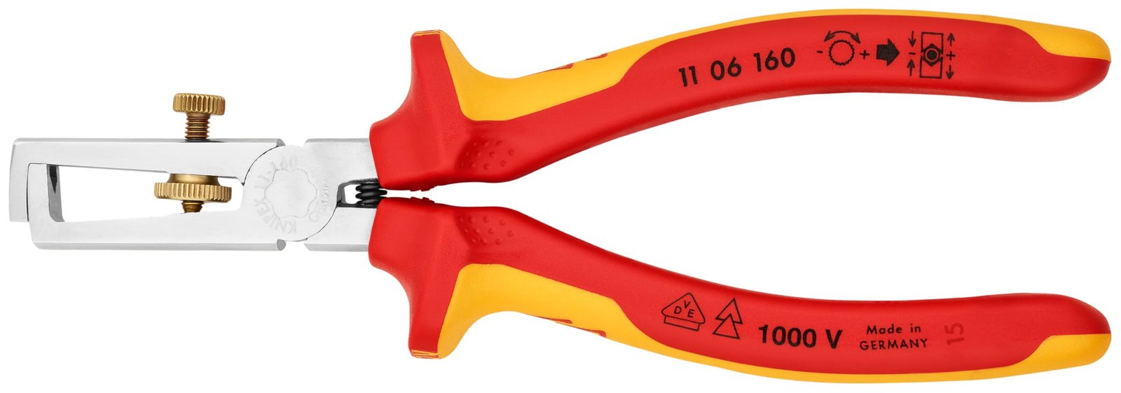 61kJuGZE2L.jpg Knipex Wire Stripper Insulated - Image 1